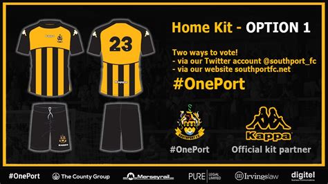 Southport Football Club on Twitter: "Home kit - Option 1 #OnePort ...