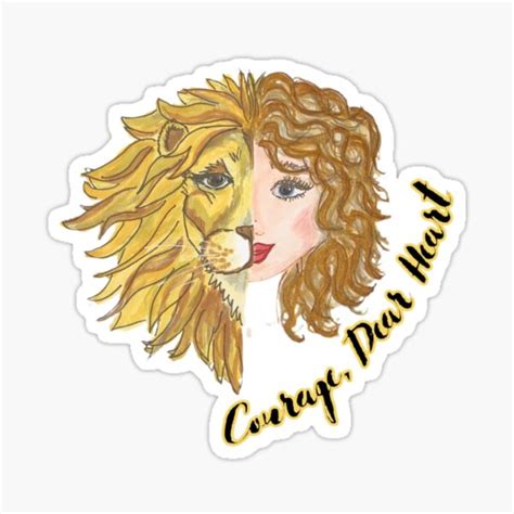 "Courage | lion quote" Sticker for Sale by NathBros | Redbubble