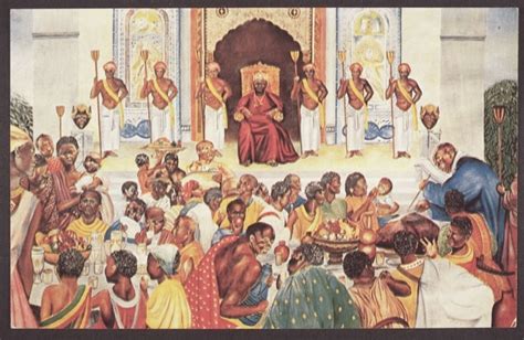 Ancient African History. Kanaissa ai King of Ghana in the 7th Century feeding 10 thousand ...