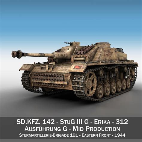 StuG III - Ausf.G - 312 - Mid Production 3D Model by panaristi