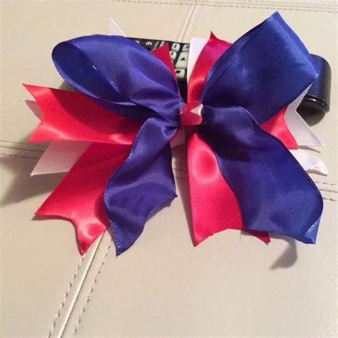 Red white and blue bow | Sports hair bows, Blue bow, Bows