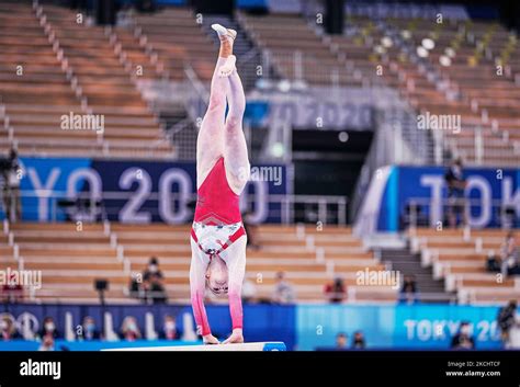 Alice Kinsella of Great Britain during women's Artistic Gymnastics team ...