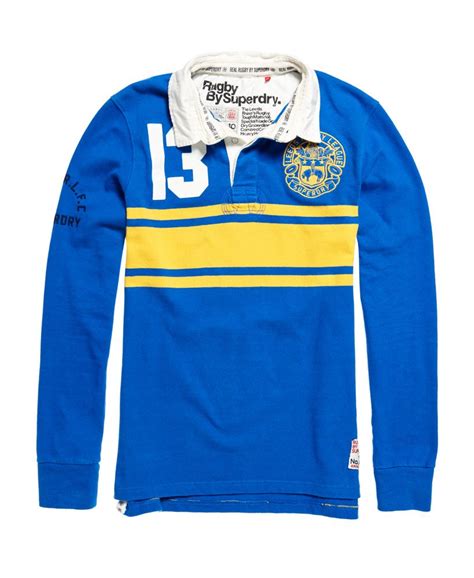 Men's - Leeds Rhinos Rugby Shirt in Cobalt/gold | Superdry UK