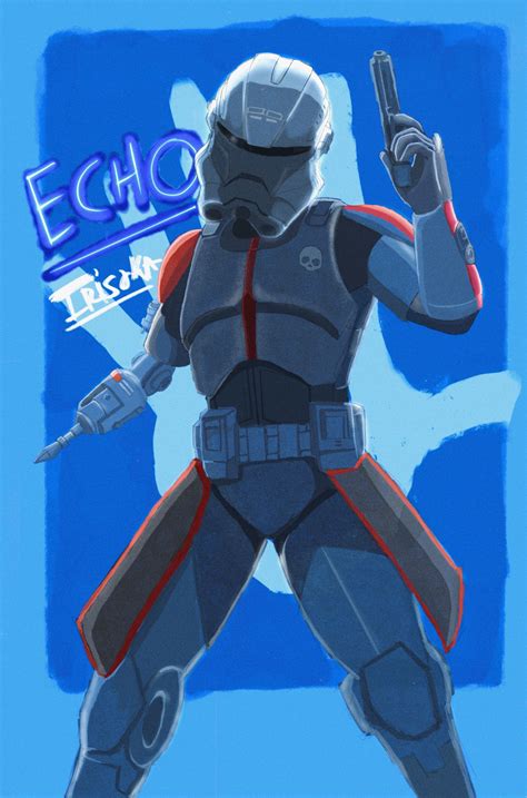 Echo drawing - The Bad Batch - Irisoka | Imagens star wars, Star wars ...