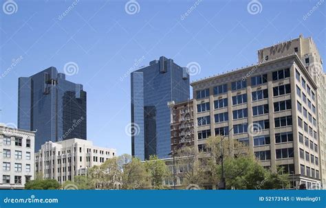 Group of Buildings in Downtown Fort Worth Stock Image - Image of center, office: 52173145