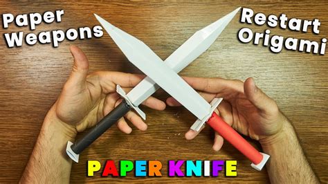 How to make paper knife easy | Paper Knife Craft | Paper Weapons 4K - YouTube