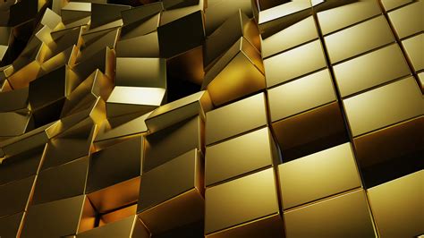 1920x1080 Gold 3d Cubes 4k Laptop Full HD 1080P ,HD 4k Wallpapers ...