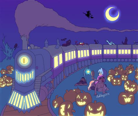 Halloween Ghost Train by AshleyOTK on DeviantArt