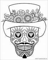 Sugar Skulls Coloring Pages sketch template