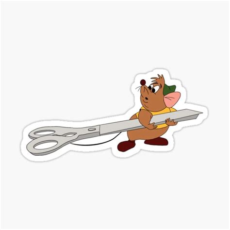 "Gus Gus with scissors " Sticker for Sale by pixie--dust | Redbubble