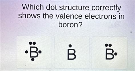 Solved Which dot structure correctly shows the valence | Chegg.com