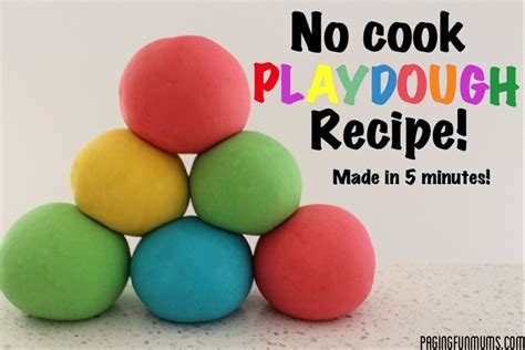 No Cook Playdough Recipe...made in 5 minutes | Cooked playdough ...