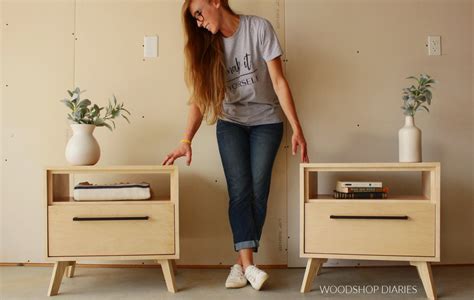 DIY Mid Century Modern Nightstand Plan – Woodshop Diaries