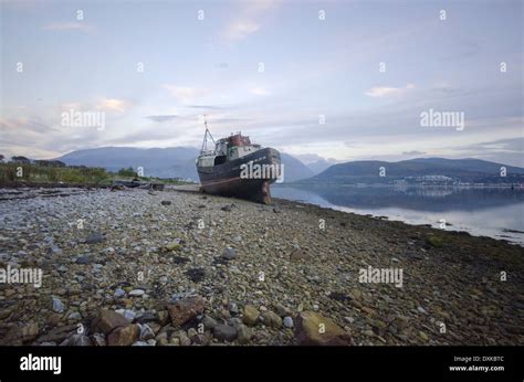 Abandoned Ship in Corpach Scotland Stock Photo - Alamy