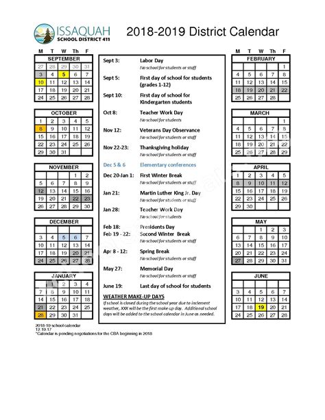 Renton School District Calendar | Qualads