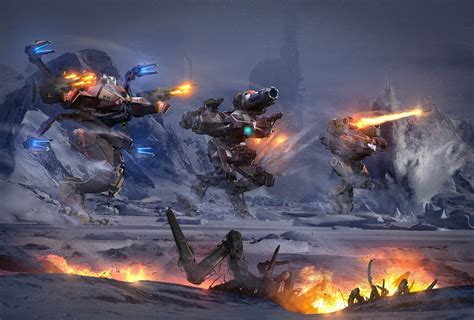 Epic War Robots Battle HD Wallpaper