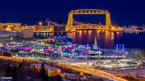 Christmas Lights Display In Duluth Stock Photo - Download Image Now ...