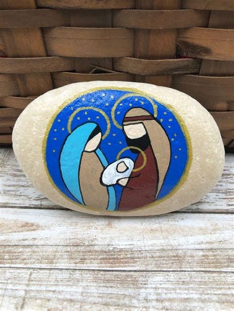 Pin by Breezee on Rock Painting in 2023 | Christmas pebble art, Hand ...