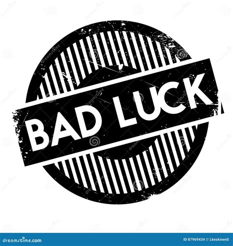 Bad Luck rubber stamp stock illustration. Illustration of failure ...