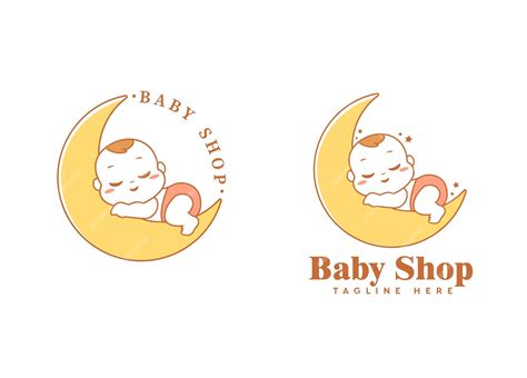 Premium Vector | Cute baby logo for babyshop baby care baby store baby product company logo