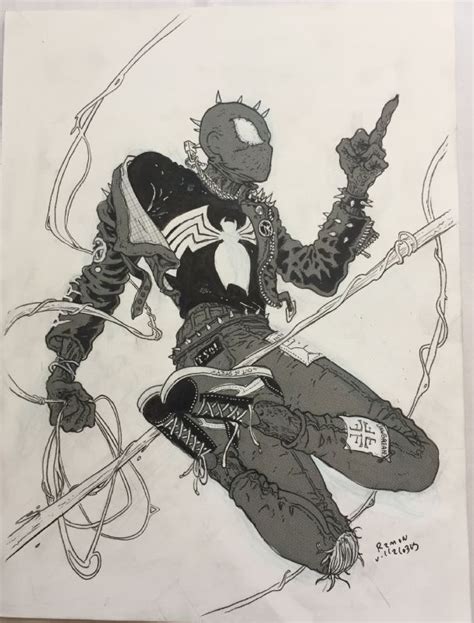 Black Suit Spider-Punk Comic Art | Marvel spiderman art, Spiderman comic, Comic art