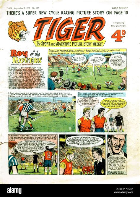 Tiger Comic Roy of the Rovers EDITORIAL USE ONLY Stock Photo - Alamy