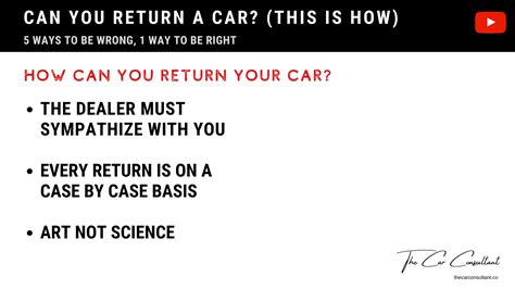 Can You Return a Car? (This Is How) | not waiting to live