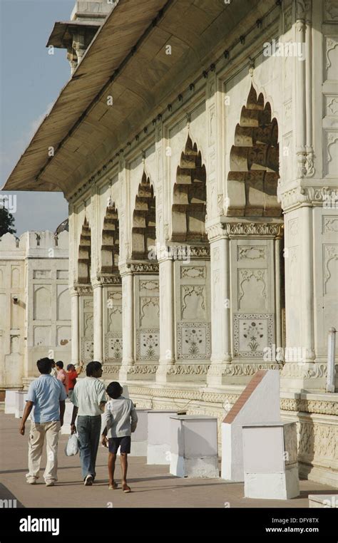 Delhi, India: building inside the Lal Qila Red Fort complex Stock Photo ...