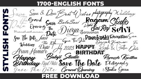 stylish english fonts free download English font collection style fonts pc & laptop - YouTube