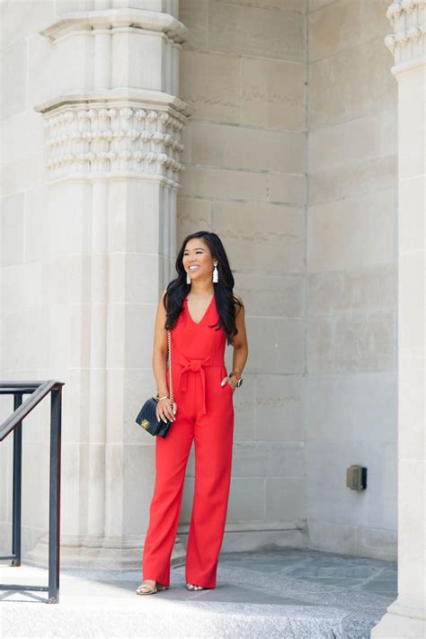 Red Jumpsuit - Color & Chic