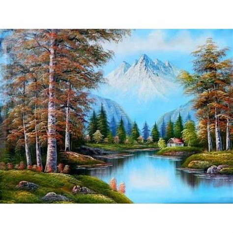 Printed without frame Museum outlet European Nature landscape canvas painting for home at Rs ...