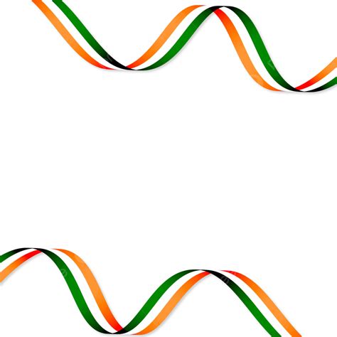 India Ribbon Flag Or Tiranga Border Frame Vector, India, Indian Ribbon ...