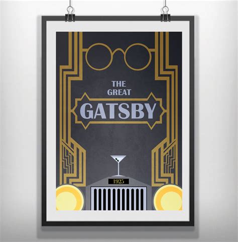 The Great Gatsby movie poster minimalist | Etsy