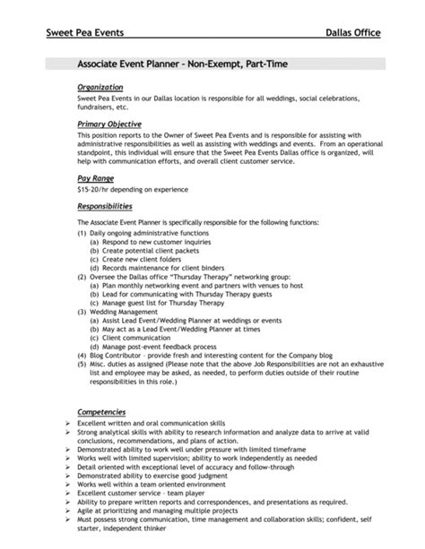 Planner Job Description – Gotilo