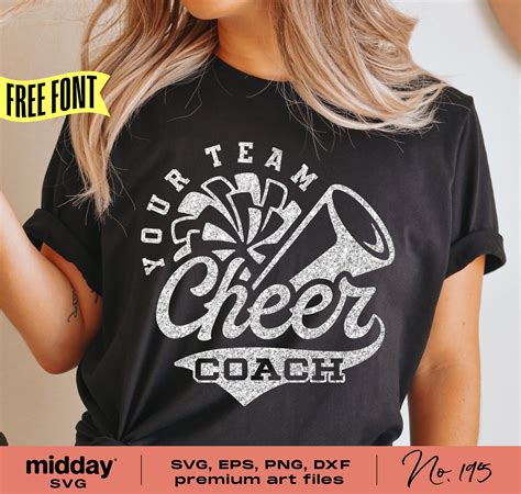 Cheer Coach Svg, Png Dxf Eps, Cheerleader Coach Shirt, Megaphone Svg ...