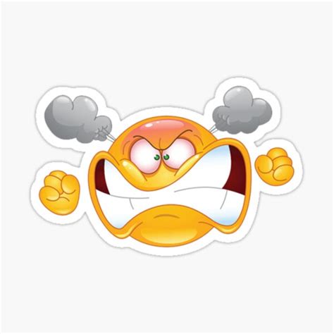 "Angry Emoji" Sticker for Sale by Home-of-art | Redbubble