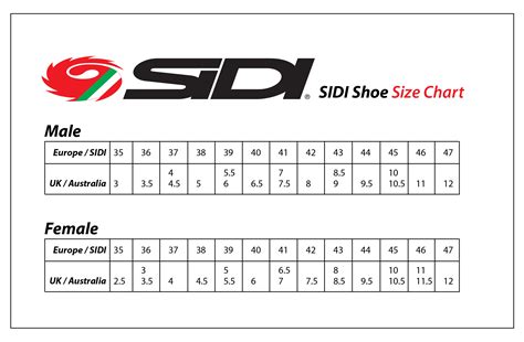 Sidi Motorcycle Boot Sizing Chart | Reviewmotors.co