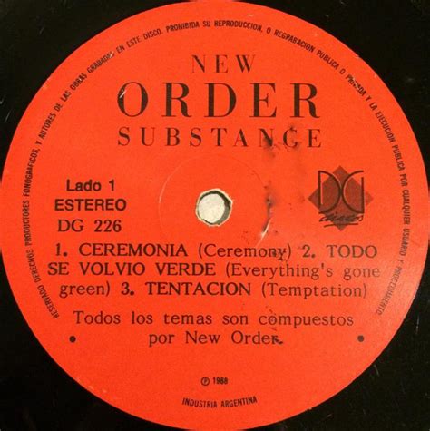 New Order – Substance (1988, Vinyl) - Discogs