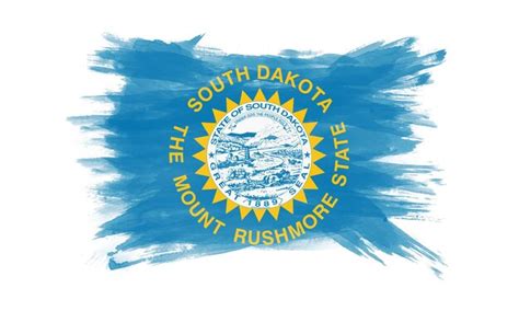 Premium Photo | South dakota state flag brush stroke south dakota flag ...