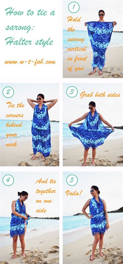 sarong tying styles - Google Search | Fashion, Sarong dress, Sarong tying