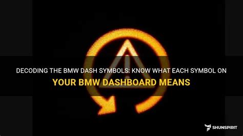 Decoding The Bmw Dash Symbols: Know What Each Symbol On Your Bmw ...