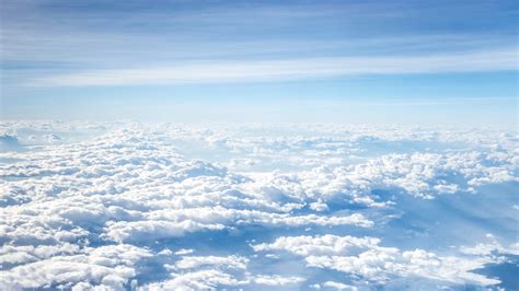 Aerial View Of Clouds Under Light Blue Sky 4K HD Light Blue Wallpapers | HD Wallpapers | ID #44338