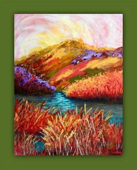 Landscape Painting, Oil & Cold Wax Painting, Original, Impressionist, Landscape, Expressive ...