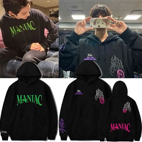 Amazon.com: KPOP Straykids Hoodies MANIAC Concert Sweater Jisung Felix ...