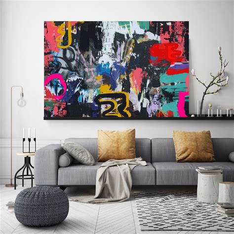 Graffiti Abstract Canvas, Street Art, Street Art Painting Print on Canvas, Large Canvas Print ...