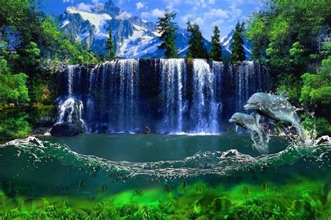 Nature Live Wallpaper - Waterfall Live Wallpaper Gif - 873x582 ...