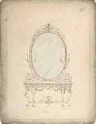 Charles Hindley and Sons | Design for a Rectangular Mirror over a Side ...