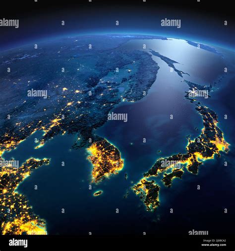 North korea map on globe hi-res stock photography and images - Alamy