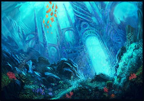 Redirect Notice | Underwater city, Fantasy landscape, Fantasy art