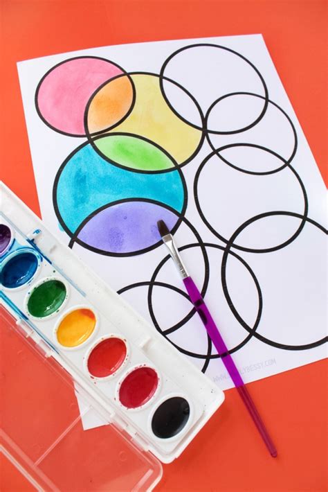 Rainbow Circle Watercolor Art - Easy Activity for Kids